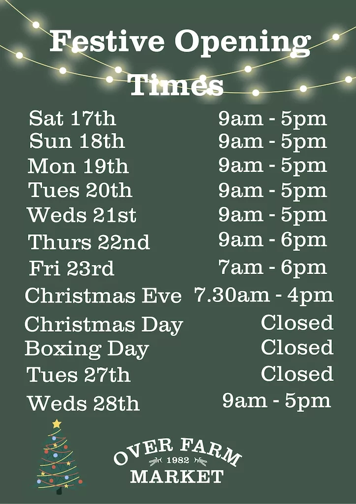 Festive Opening times