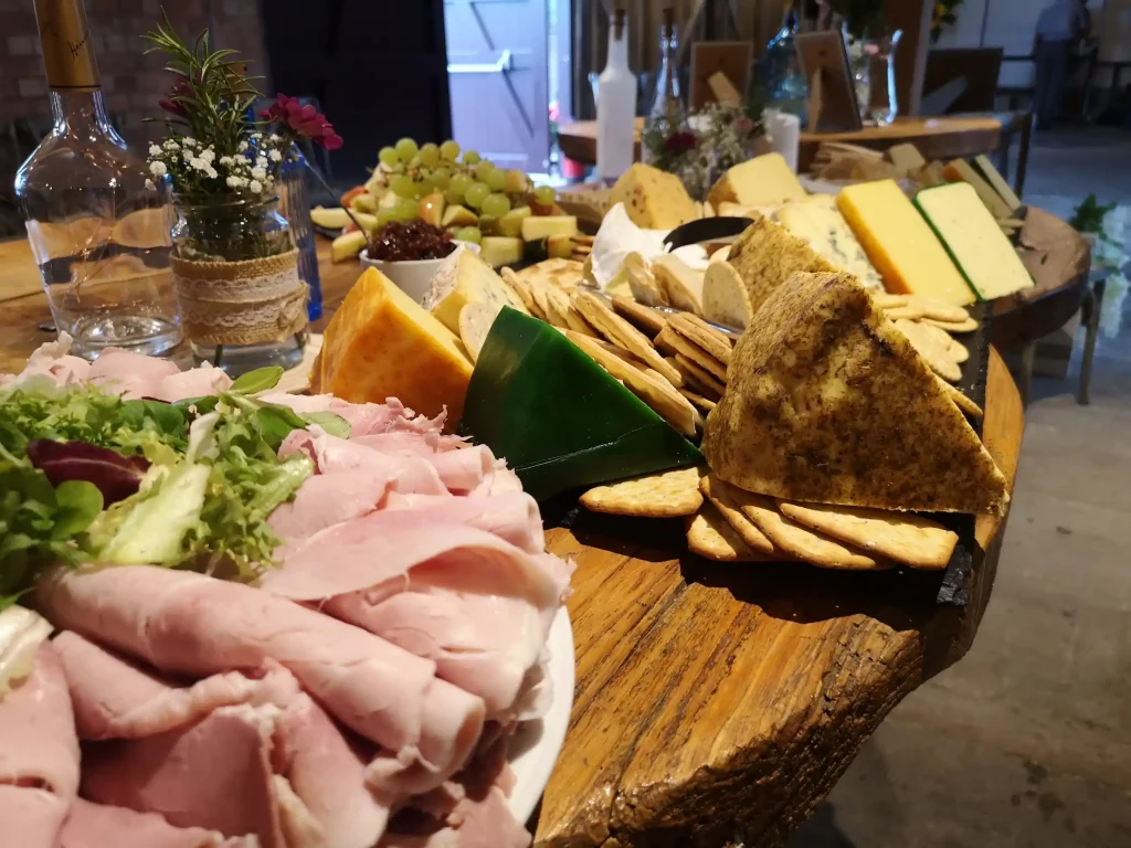 Cheese board with ham - catering