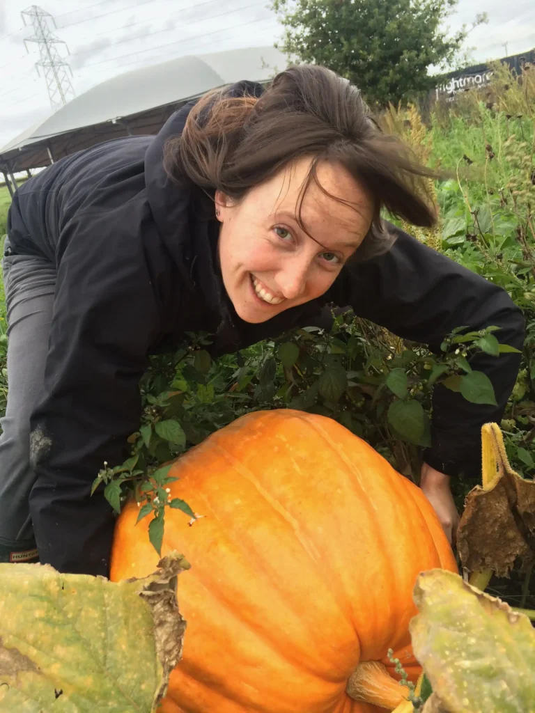 Kate with sumo pumpkin!