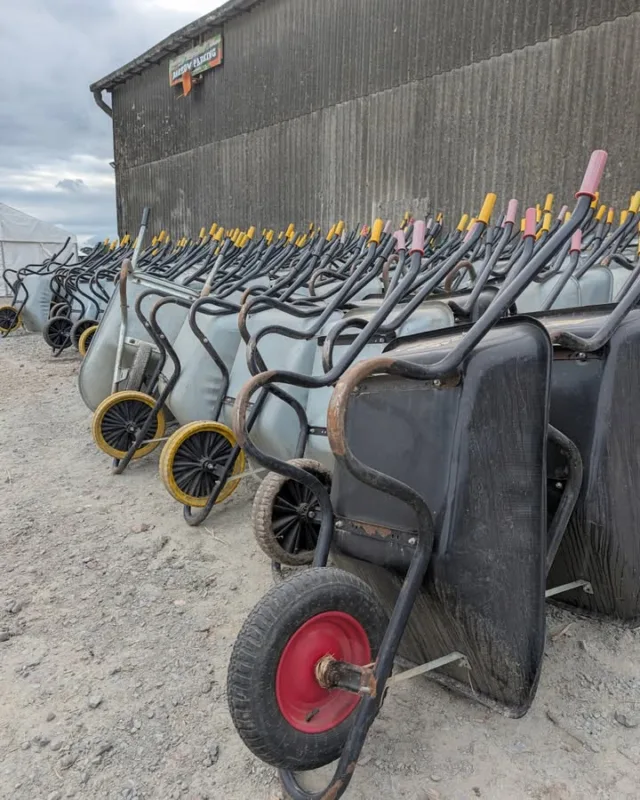 Do you think we have enough wheelbarrows? 🤔🤔

We are ready for you to join us for our opening weekend this Saturday and Sunday!